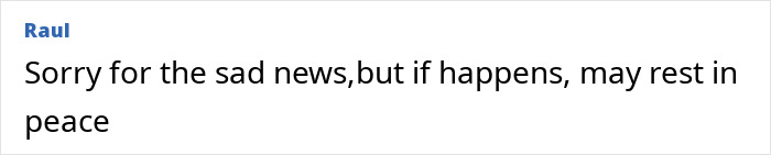 Comment expressing condolences about sad news involving deceased passenger on flight. Comment expressing condolences about sad news involving deceased passenger on flight.
