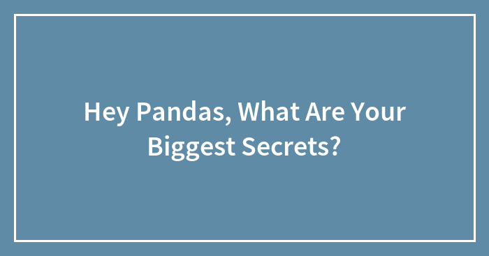 Hey Pandas, What Are Your Biggest Secrets? (Closed)
