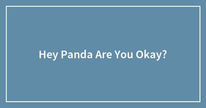 Hey Panda Are You Okay?