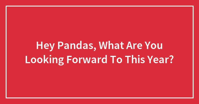 Hey Pandas, What Are You Looking Forward To This Year? (Closed)