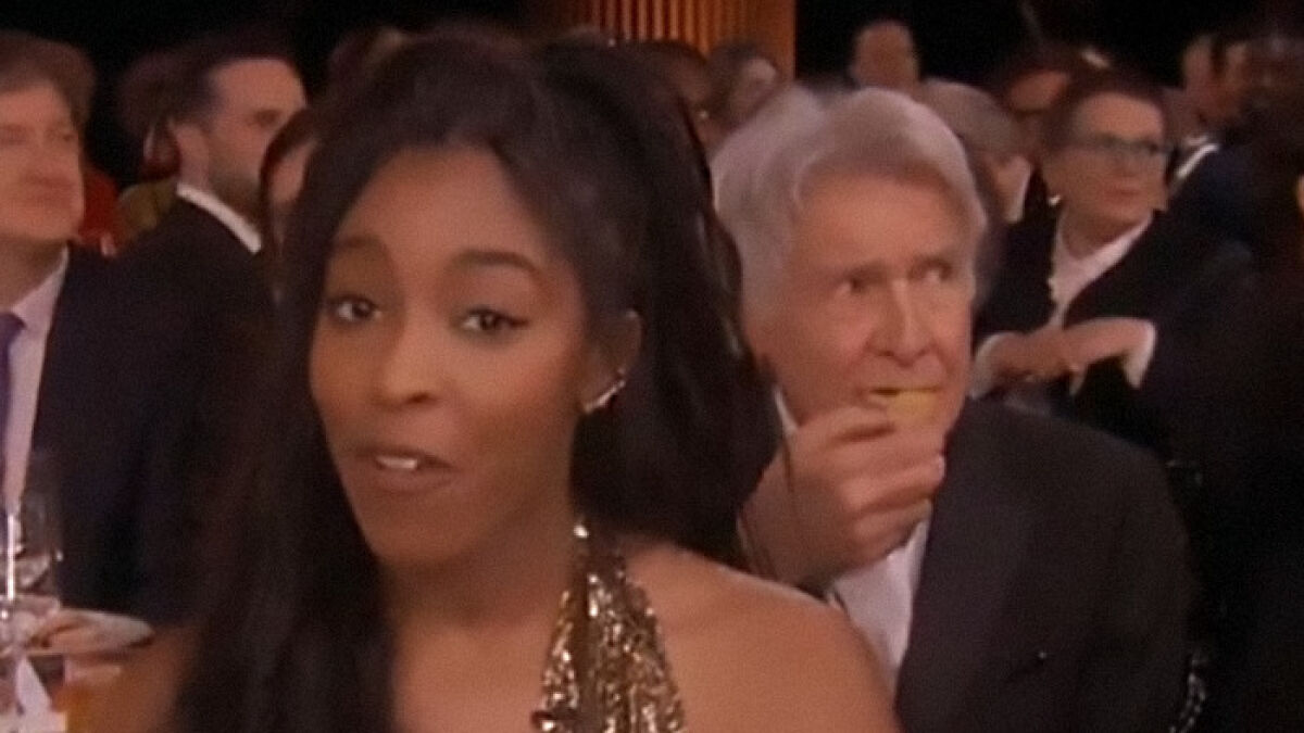 Harrison Ford Becomes A Viral Meme After Eating On Screen At 2025 SAG Awards