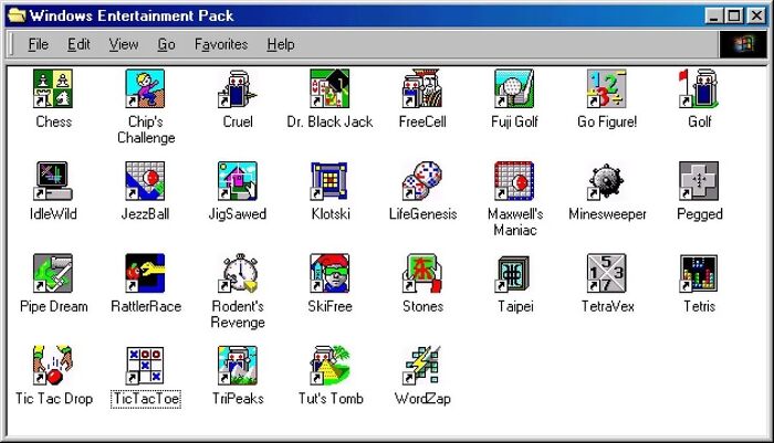 Icon grid from nostalgic old computer game quiz showing Windows Entertainment Pack games like Chess and Minesweeper. Icon grid from nostalgic old computer game quiz showing Windows Entertainment Pack games like Chess and Minesweeper.