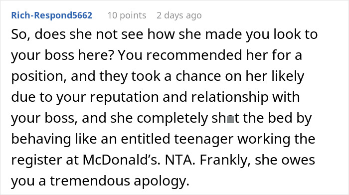 Text exchange discussing a man blamed for girlfriend not passing probation due to lateness. Text exchange discussing a man blamed for girlfriend not passing probation due to lateness.