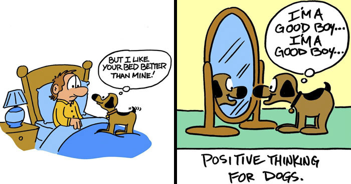 30 Comedic Dog Cartoons By GMeyer That Capture The Fun And Chaos Of Life With A Pup