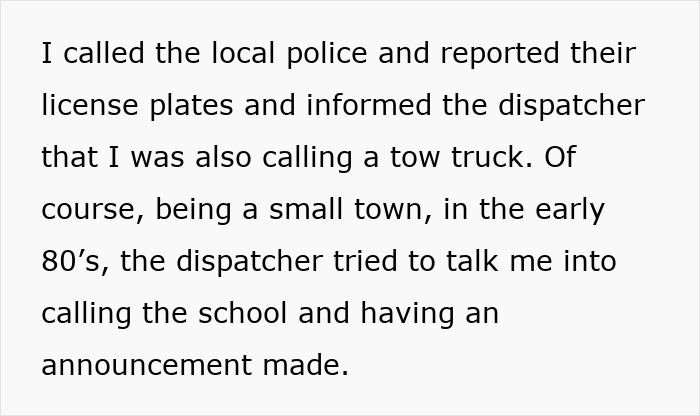 Text recounting a call to local police about entitled Karens blocking an ambulance. Text recounting a call to local police about entitled Karens blocking an ambulance.
