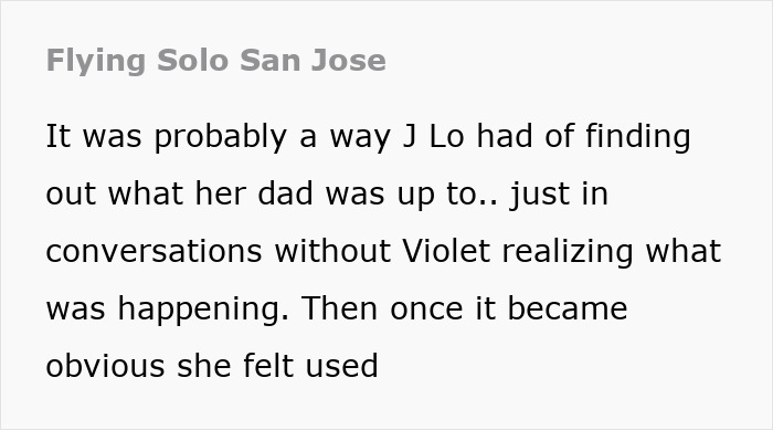 Text discussing JLo's potential motives, mentioning conversations with Ben Affleck and Jennifer Garner’s daughter. Text discussing JLo's potential motives, mentioning conversations with Ben Affleck and Jennifer Garner’s daughter.