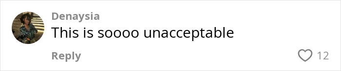 User comment on showering habits, stating, "This is sooo unacceptable," with 12 likes. User comment on showering habits, stating, "This is sooo unacceptable," with 12 likes.