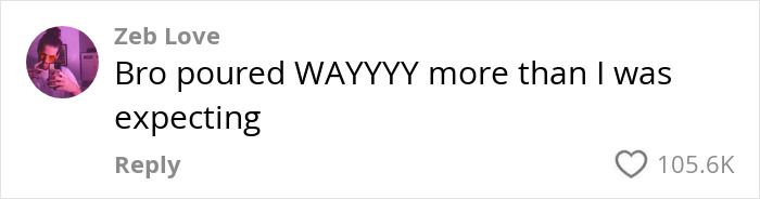 Text comment related to instant karma with a like count of 105.6K. Text comment related to instant karma with a like count of 105.6K.