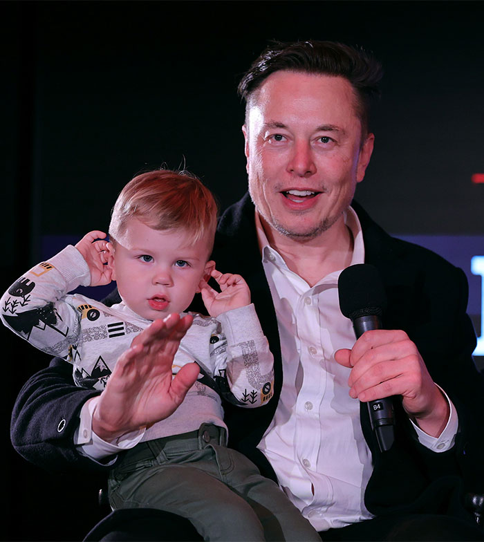 Elon Musk with son X Elon Musk with son X