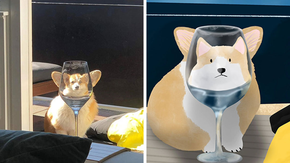 30 Adorable And Hilarious Animal Photos Drawn By This Artist