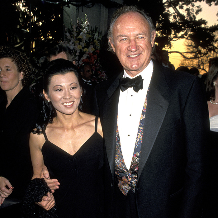 Gene Hackman and Betsy Arakawa in formal attire at an event. Gene Hackman and Betsy Arakawa in formal attire at an event.