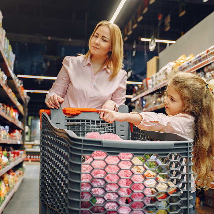Mother and daughter shopping. Mother and daughter shopping.