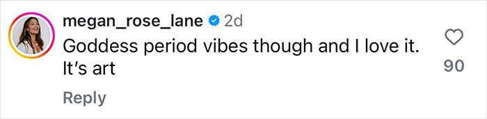 Influencer's wetlook dress comment on Instagram: "Goddess period vibes though and I love it. It's art. Influencer's wetlook dress comment on Instagram: "Goddess period vibes though and I love it. It's art.