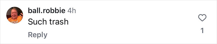 Comment by user "ball.robbie" saying "Such trash," related to Kardashian dinner topic. Comment by user "ball.robbie" saying "Such trash," related to Kardashian dinner topic.