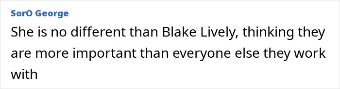 Comment comparing Jennifer Love Hewitt to another celebrity regarding on-set behavior. Comment comparing Jennifer Love Hewitt to another celebrity regarding on-set behavior.