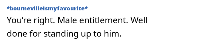 Comment on male entitlement in women's changing room debate. Comment on male entitlement in women's changing room debate.