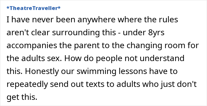 Text conversation about changing room rules for children under 8 with parents of the same sex. Text conversation about changing room rules for children under 8 with parents of the same sex.
