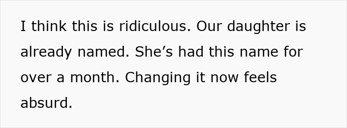 “It’s Ridiculous”: Mom Stands Firm On Baby’s Name Despite In-Laws’ Dramatic Reaction “It’s Ridiculous”: Mom Stands Firm On Baby’s Name Despite In-Laws’ Dramatic Reaction