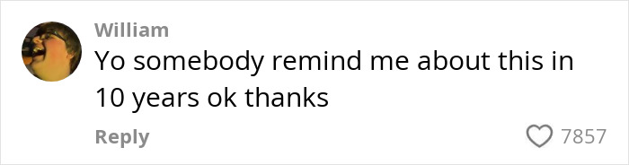 User comment saying "Yo somebody remind me about this in 10 years ok thanks," related to parenting expert's insights. User comment saying "Yo somebody remind me about this in 10 years ok thanks," related to parenting expert's insights.