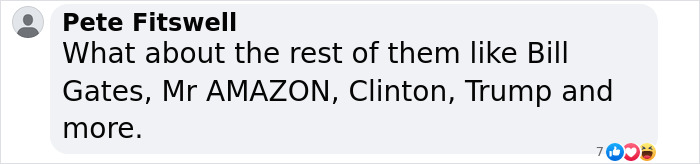 Comment mentioning celebrity names related to secret documents. Comment mentioning celebrity names related to secret documents.