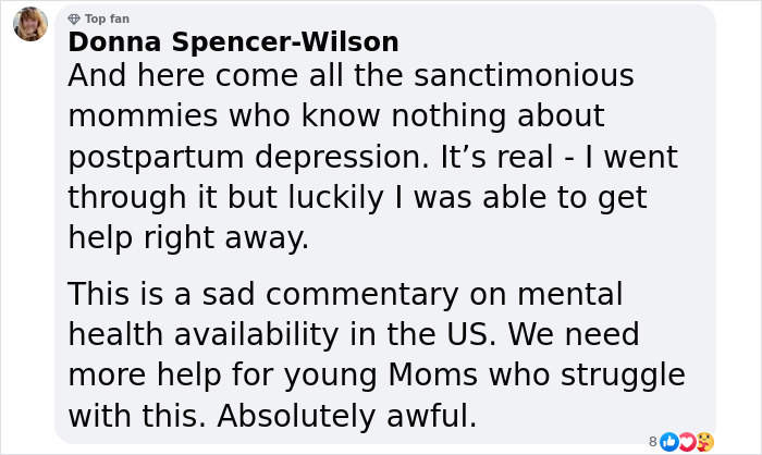 Comment on postpartum depression highlighting mental health issues and support for young mothers. Comment on postpartum depression highlighting mental health issues and support for young mothers.