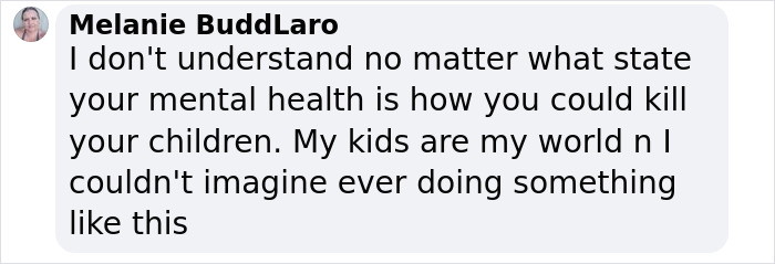 Text image expressing disbelief about a mother's actions towards her children. Text image expressing disbelief about a mother's actions towards her children.