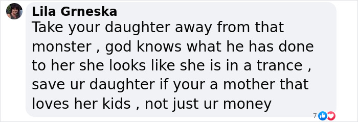 A social media comment about Bianca Censori's controversial Grammys dress. A social media comment about Bianca Censori's controversial Grammys dress.