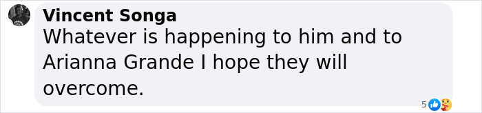 Social media comment expressing concern for Justin Bieber and Ariana Grande. Social media comment expressing concern for Justin Bieber and Ariana Grande.