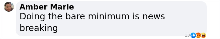 Text message saying, "Doing the bare minimum is news breaking," with reaction emojis. Text message saying, "Doing the bare minimum is news breaking," with reaction emojis.