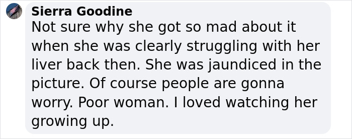 Text expressing concern for Michelle Trachtenberg's health issues before her tragic passing. Text expressing concern for Michelle Trachtenberg's health issues before her tragic passing.