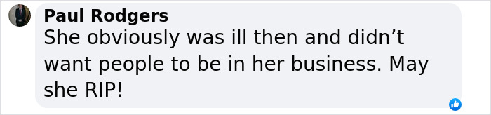 Comment regarding Michelle Trachtenberg, mentioning privacy and RIP. Comment regarding Michelle Trachtenberg, mentioning privacy and RIP.