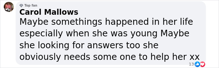 Comment discussing a Polish woman claiming to be Madeleine McCann, mentioning her need for help. Comment discussing a Polish woman claiming to be Madeleine McCann, mentioning her need for help.