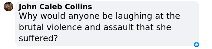 Comment by John Caleb Collins discussing violence and assault related to 1988 medical case. Comment by John Caleb Collins discussing violence and assault related to 1988 medical case.