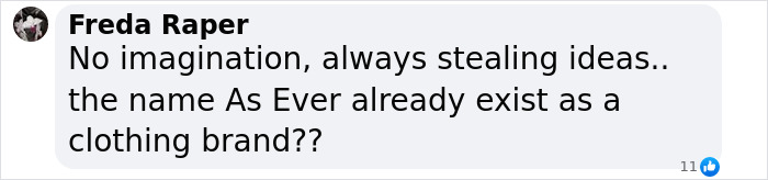 Comment accusing idea stealing related to Meghan Markle's rebranding. Comment accusing idea stealing related to Meghan Markle's rebranding.