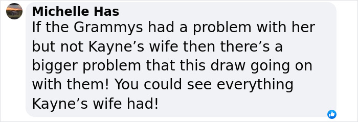 Comment discussing resurfaced Grammys dress code and banning of "bare fleshy under curves. Comment discussing resurfaced Grammys dress code and banning of "bare fleshy under curves.