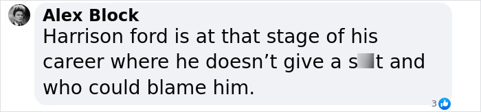Comment about Harrison Ford's viral meme status at 2025 SAG Awards. Comment about Harrison Ford's viral meme status at 2025 SAG Awards.