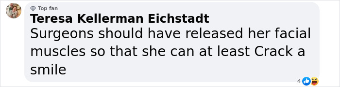 Comment on Bianca-Censori's $70k plastic surgery makeover, mentioning facial muscles. Comment on Bianca-Censori's $70k plastic surgery makeover, mentioning facial muscles.