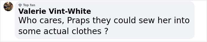 Comment on Bianca Censori's $70k plastic surgery makeover, suggesting a change in clothing style. Comment on Bianca Censori's $70k plastic surgery makeover, suggesting a change in clothing style.