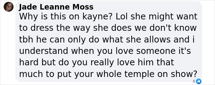 Comment discussing Bianca Censori and personal choices, related to designer genitals controversy. Comment discussing Bianca Censori and personal choices, related to designer genitals controversy.