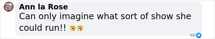 Social media comment discussing Meghan Markle's potential with surprised emojis. Social media comment discussing Meghan Markle's potential with surprised emojis.