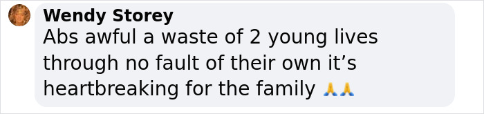 Text expressing grief over loss, mentioning two young lives and heartbreak for the family, related to carbon monoxide concerns. Text expressing grief over loss, mentioning two young lives and heartbreak for the family, related to carbon monoxide concerns.