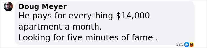 Comment discussing a $14,000 apartment linked to Elon Musk and a search for fame. Comment discussing a $14,000 apartment linked to Elon Musk and a search for fame.
