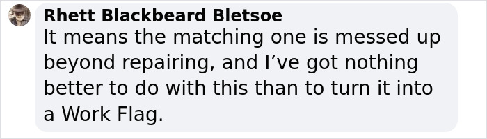 Text explaining a cowboy boot turned into a Work Flag since the matching boot is beyond repair. Text explaining a cowboy boot turned into a Work Flag since the matching boot is beyond repair.