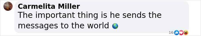 Comment mentioning the importance of sending messages, with reaction emojis including a globe. Comment mentioning the importance of sending messages, with reaction emojis including a globe.