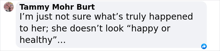 Comment questioning Ariana Grande's health, mentioning she doesn't look "happy or healthy. Comment questioning Ariana Grande's health, mentioning she doesn't look "happy or healthy.