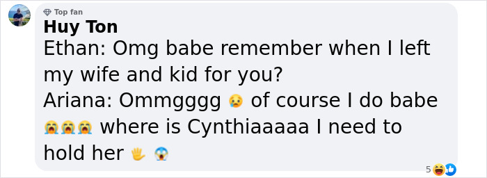 Comment about Ariana Grande causing concern with emojis, jokingly referencing relationship drama. Comment about Ariana Grande causing concern with emojis, jokingly referencing relationship drama.