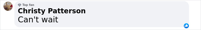 Facebook comment from Christy Patterson says, "Can't wait," regarding drama with Blake Lively and Anna Kendrick. Facebook comment from Christy Patterson says, "Can't wait," regarding drama with Blake Lively and Anna Kendrick.