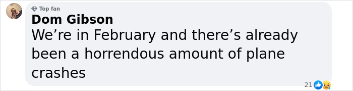 Comment expressing concern over frequent plane crashes, highlighting an aviation disaster trend. Comment expressing concern over frequent plane crashes, highlighting an aviation disaster trend.