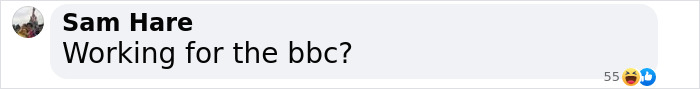 Comment box asking about professions with more cheaters, mentioning BBC, shows 55 reactions. Comment box asking about professions with more cheaters, mentioning BBC, shows 55 reactions.