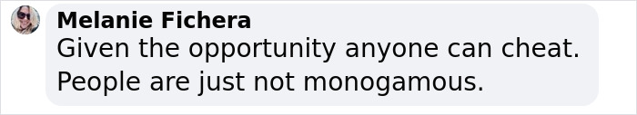 Text message emphasizing infidelity in various professions, mentioning opportunity and monogamy. Text message emphasizing infidelity in various professions, mentioning opportunity and monogamy.